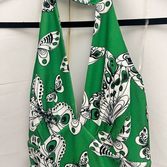 Smak Parlour Green Butterfly Print Glamour Goddess Jumpsuit - Picture 5 of 12